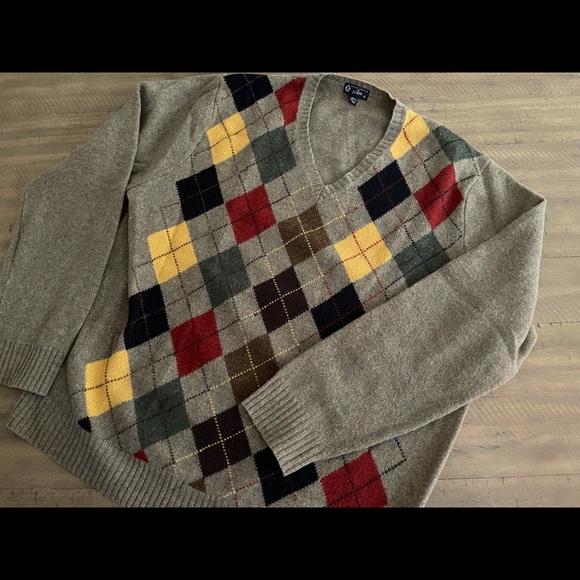 JCrew, XL argyle, premium lambs wool - Picture 1 of 4
